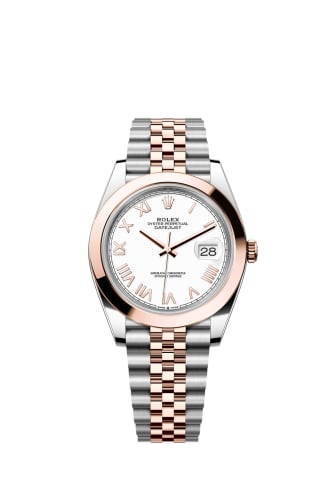 Rolex Datejust 41 Stainless Steel - Everose - Smooth / White Roman / Jubilee