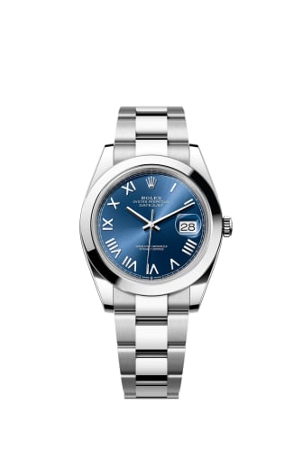 Rolex Datejust 41 Stainless Steel Smooth / Blue - Roman / Oyster