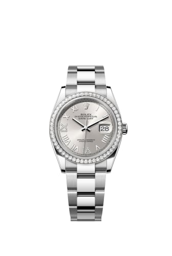 Rolex Datejust 36 Stainless Steel - Diamond / Silver Roman Diamond / Oyster