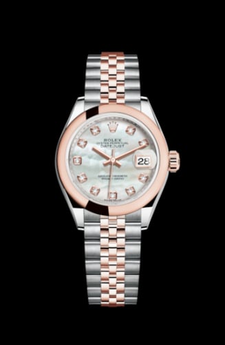 Rolex Lady-Datejust 28 Rolesor Rose Domed / Jubilee / MOP