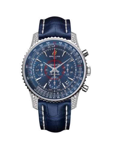 Breitling Montbrillant 01 Stainless Steel / Diamondworks / Aurora Blue / Croco