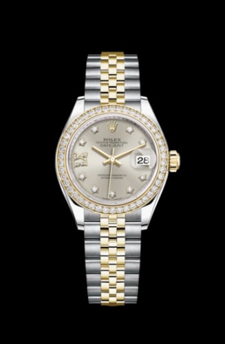 Rolex Lady-Datejust 28 Rolesor Yellow Diamond / Jubilee / Silver Diamond