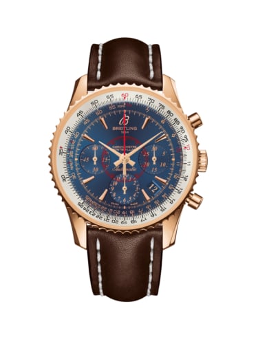 Breitling Montbrillant 01 Red Gold / Aurora Blue / Calf