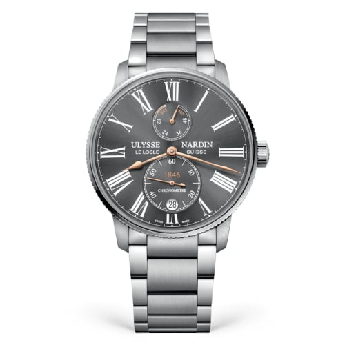 Ulysse Nardin Marine Torpilleur Stainless Steel / Grey / Bracelet