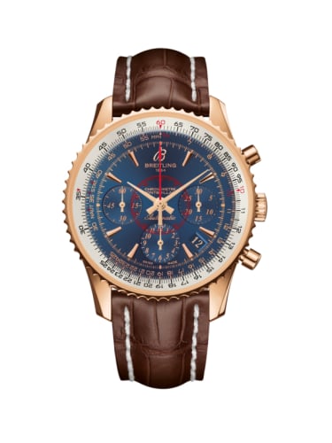 Breitling Montbrillant 01 Red Gold / Aurora Blue / Croco