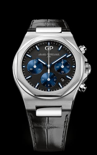 Girard-Perregaux Laureato 42 Chronograph Stainless Steel / Black / Alligator