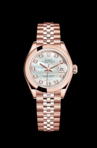 Rolex Lady-Datejust 28 Everose Domed / Jubilee / MOP