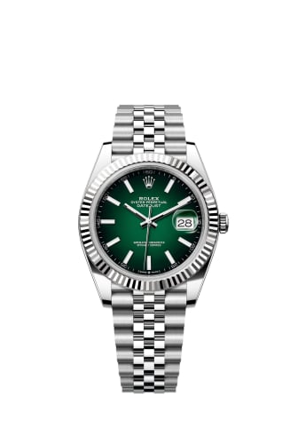 Rolex Datejust 41 Stainless Steel - Fluted / Green Ombré / Jubilee