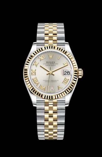 Rolex Datejust 31 Stainless Steel / Yellow Gold / Fluted / Silver - Roman / Jubilee