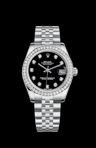 Rolex Datejust 31 Stainless Steel Diamond / Jubilee / Black - Diamond