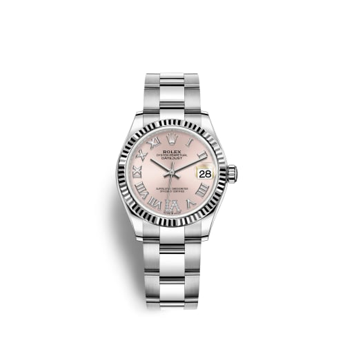 Rolex Datejust 31 Stainless Steel Fluted / Oyster / Pink - Roman