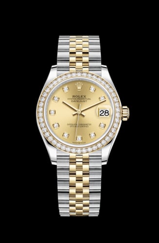 Rolex Datejust 31 Stainless Steel / Yellow Gold / Diamond / Champagne - Diamond / Jubilee