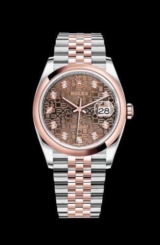 Rolex Datejust 36 Stainless Steel / Everose / Smooth / Chocolate Computer / Jubilee