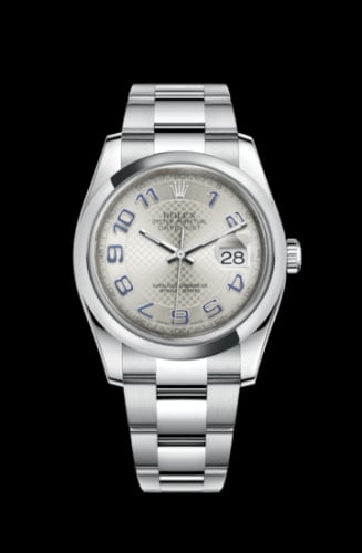 Rolex Datejust 36 Stainless Steel Domed / Oyster / Silver Arabic