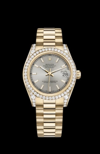 Rolex Datejust 31 Yellow Gold Diamond / President / Silver