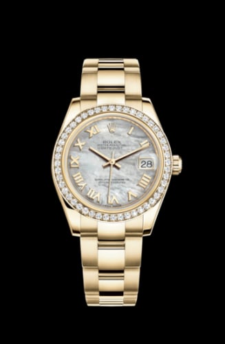 Rolex Datejust 31 Yellow Gold Diamond / Oyster / MOP Roman