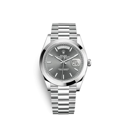 Rolex Day-Date 40 Platinum / Grey