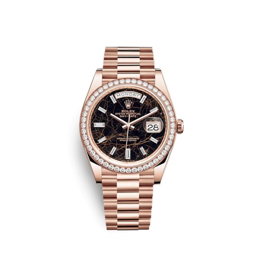 Rolex Day-Date 40 Everose - Diamond / Eisenkiesel