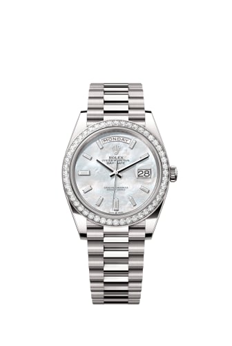 Rolex Day-Date 40 White Gold - Diamond / MOP - Baguette
