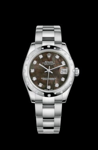 Rolex Datejust 31 Stainless Steel Domed Diamond / Oyster / Black MOP