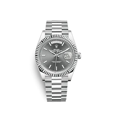 Rolex Day-Date 40 Platinum - Fluted / Slate