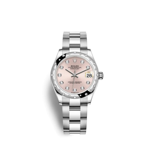 Rolex Datejust 31 Stainless Steel Domed Diamond / Oyster / Pink - Diamond