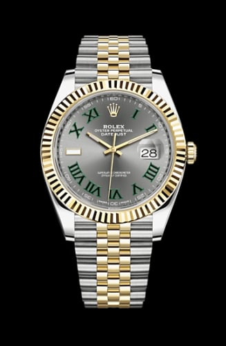 Rolex Datejust 41 Rolesor Yellow Fluted / Jubilee / Slate - Roman