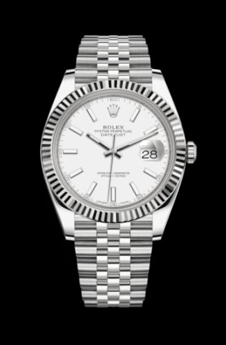 Rolex Datejust 41 Stainless Steel Fluted / Jubilee / White