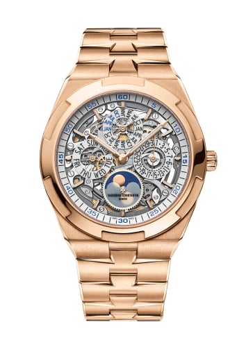 Vacheron Constantin Overseas Ultra-Thin Perpetual Calendar Pink Gold / Skeleton / Bracelet