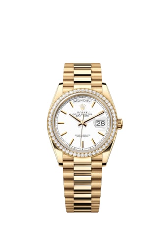 Rolex Day-Date 36 Yellow Gold Diamond / White / President