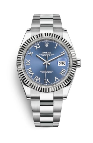 Rolex Datejust 41 Stainless Steel Fluted / Blue - Roman / Oyster