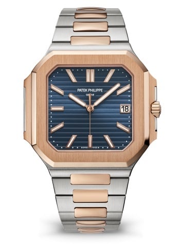 Patek Philippe Cubitus Date 45 Stainless Steel - Rose Gold / Blue