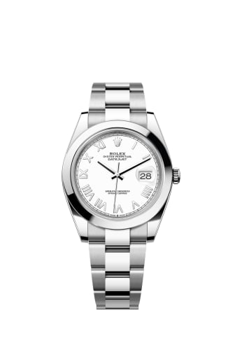 Rolex Datejust 41 Stainless Steel Smooth / White - Roman / Oyster