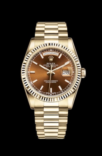 Rolex Day-Date 36 Yellow Gold Fluted / President / Coagnac