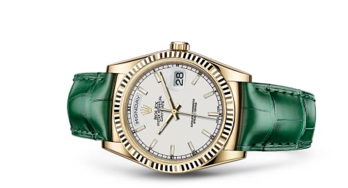 Rolex Day-Date 36 Yellow Gold / Strap / White