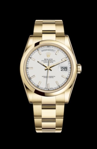 Rolex Day-Date 36 Yellow Gold Domed / Oyster / White