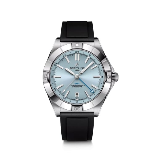 Breitling Chronomat 40 GMT Stainless Steel - Platinum / Ice Blue