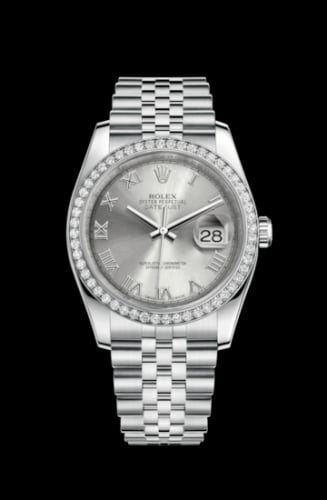 Rolex Datejust 36 Stainless Steel Diamond / Jubilee / Rhodium Roman