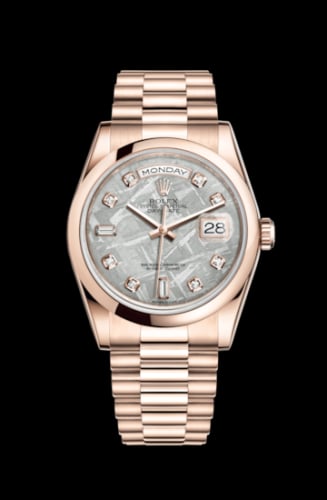 Rolex Day-Date 36 Everose Domed / President / Meteorite