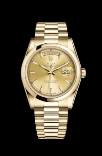 Rolex Day-Date 36 Yellow Gold Domed / President / Champagne