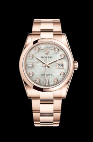 Rolex Day-Date 36 Everose Domed / Oyster / Oxford MOP