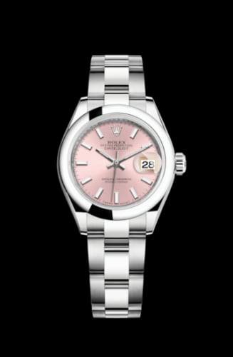 Rolex Lady-Datejust 28 Stainless Steel Domed / Oyster / Pink