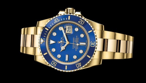 Rolex Submariner Date Yellow Gold / Blue-Diamond