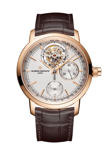 Vacheron Constantin Traditionnelle Tourbillon Chronograph Pink Gold / Silver