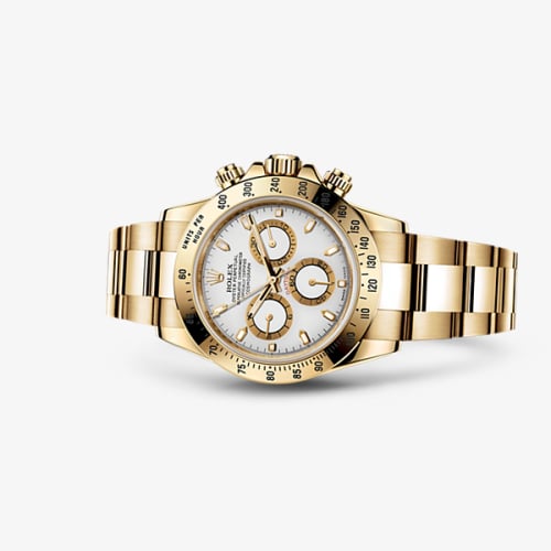 Rolex Daytona Yellow Gold White
