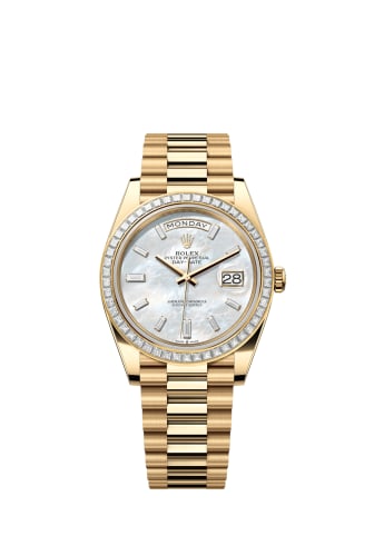 Rolex Day-Date 40 Yellow Gold - Baguette / MOP - Baguette