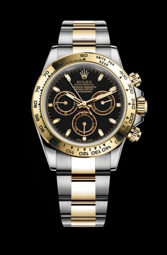 Rolex Cosmograph Daytona Stainless Steel / Yellow Gold / Black
