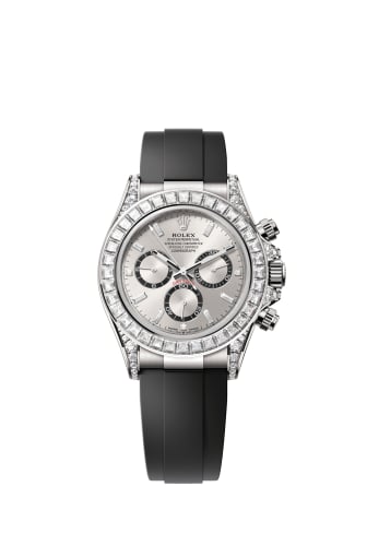 Rolex Cosmograph Daytona White Gold - Baguette / Silver - Baguette / Oysterflex