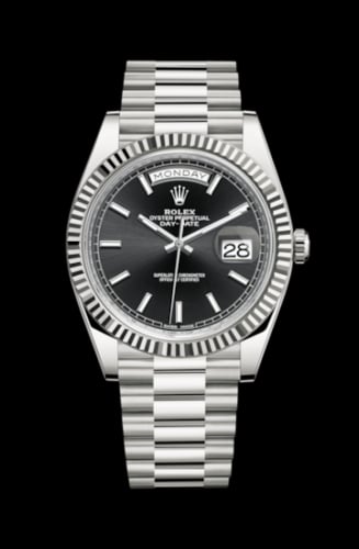 Rolex Day-Date 40 White Gold / Black