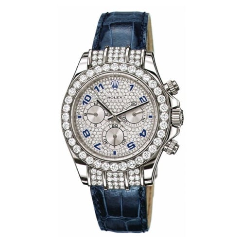 Rolex Daytona White Gold Diamond Strap Round